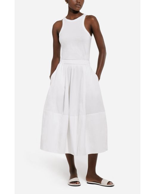 Co. White Full Skirt