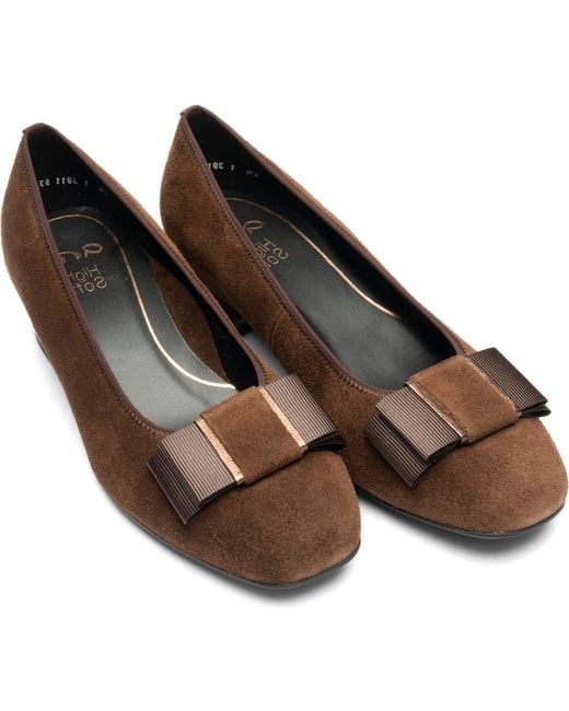 Ara Brown Garnet Suede Pump