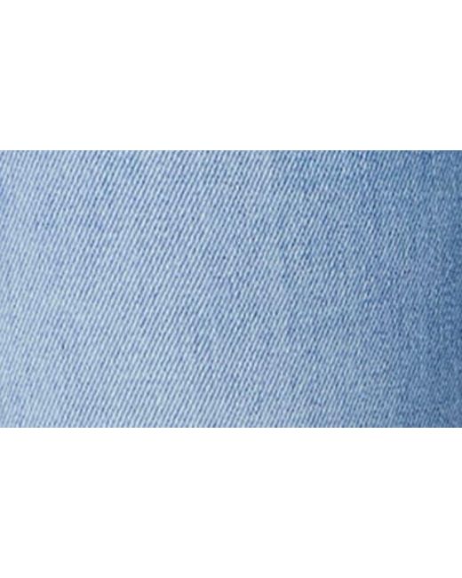 PAIGE Blue Manhattan High Waist Raw Hem Bootcut Jeans