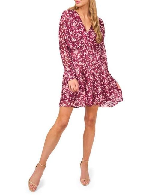Parker Red The Livy Long Sleeve Cocktail Dress