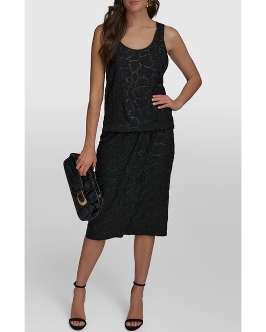 Donna Karan Black Sequin Tank