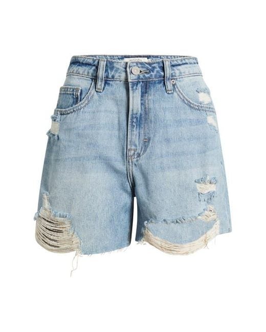 Hidden Jeans Blue Ripped High Waist Denim Shorts