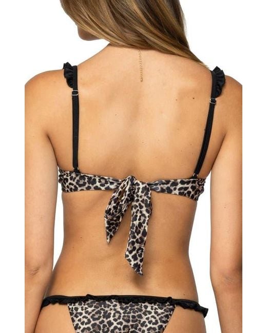 Edikted Black Deeva Print Bikini Top