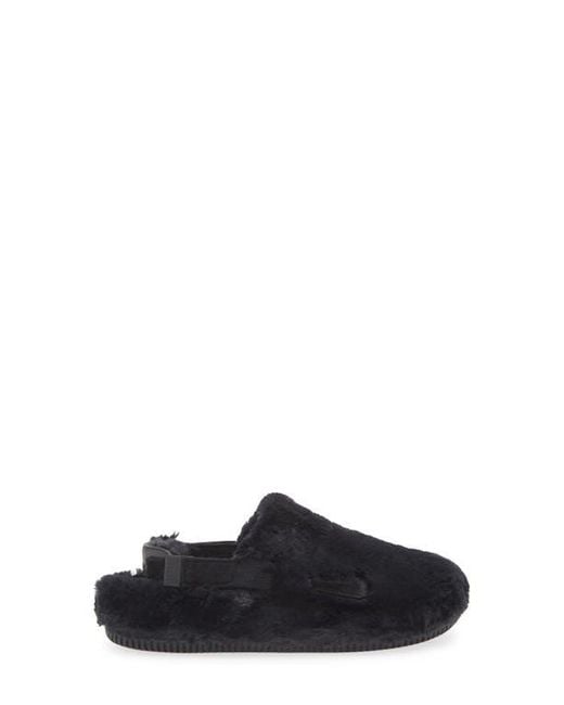 Nike Blue Calm Faux Fur Mule
