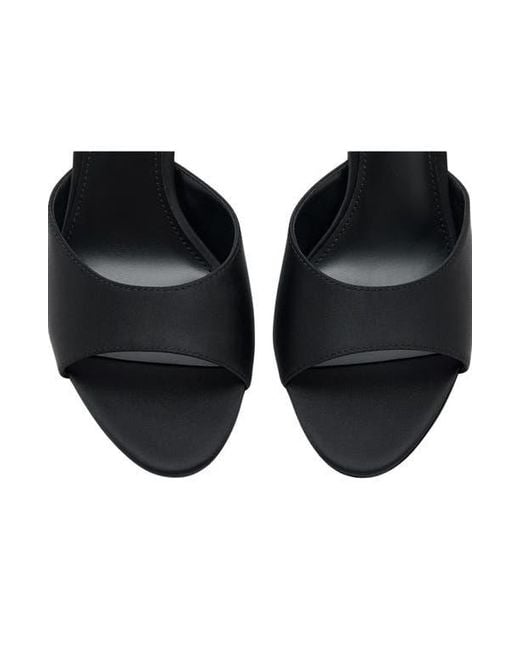 Mango Black Satin Sandal