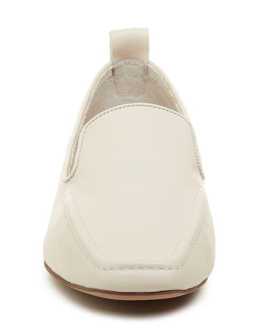 Kelsi Dagger Brooklyn White Finley Square Toe Flat