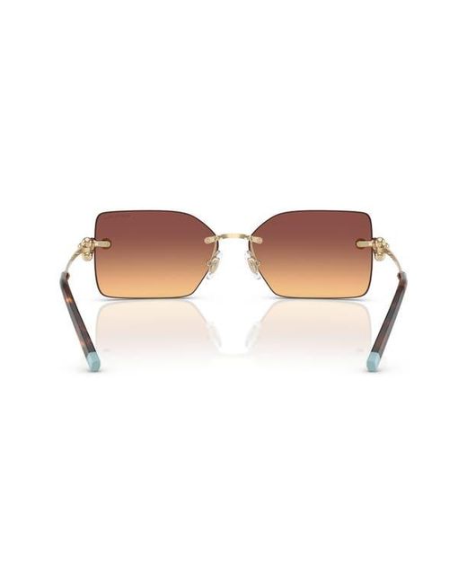 Tiffany & Co Brown 59Mm Gradient Rectangular Sunglasses