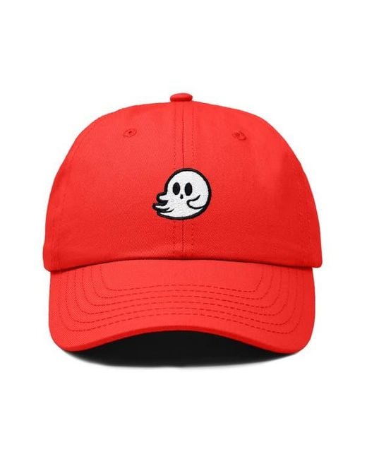 Alix Red Whisper Ghost Dad Cap for men