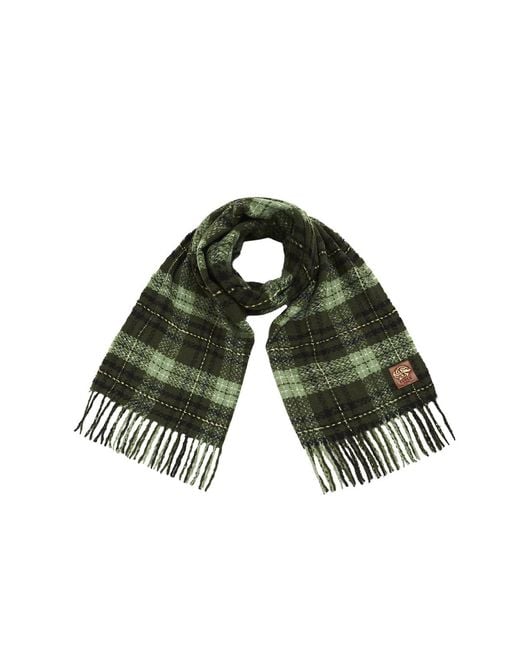 Fable England Green Cathy Boucle Scarf