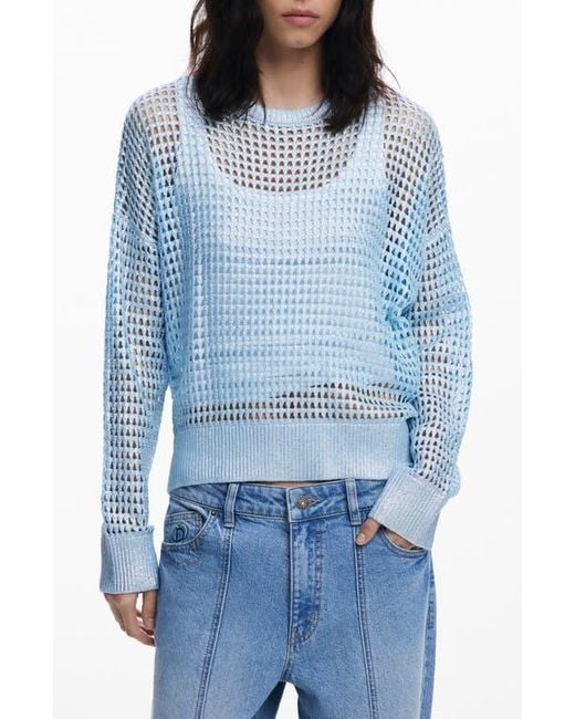Desigual Blue Thin Guage Sweater