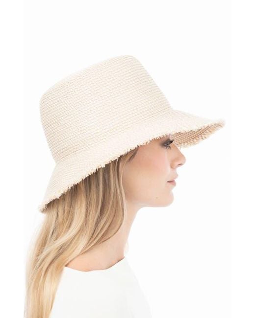 Eric Javits Natural Squishee Straw Bucket Hat