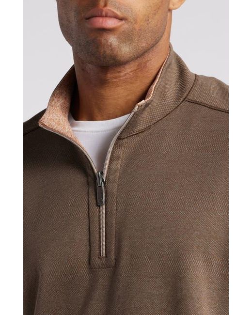 Johnston & Murphy Brown Xc4 Reversible Performance Quarter Zip Pullover for men