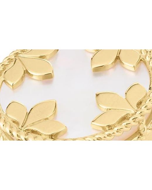 Roberto Coin Metallic Venetian Medallion Reversible Mother-Of-Pearl/Diamond Ring