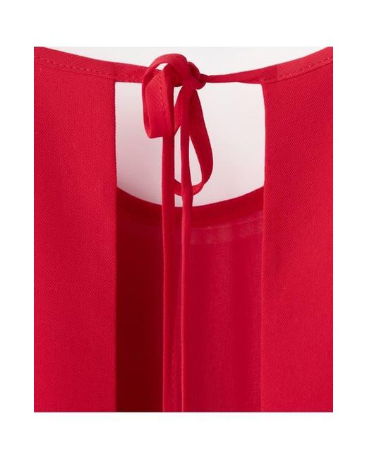 Mango Red Open Back Halter Neck Jumpsuit