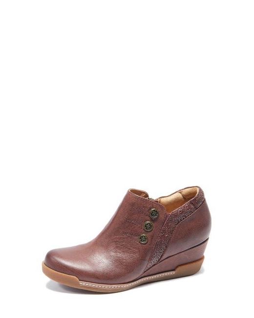 HALSA FOOTWEAR Brown Devina Wedge Bootie