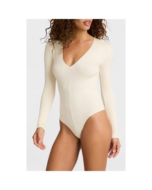 Commando White Prima Long Sleeve Bodysuit