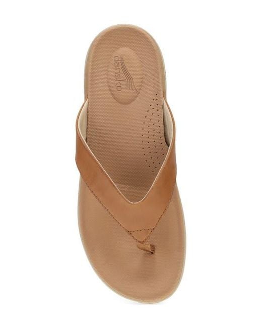 Dansko Brown Rosemary Platform Flip Flop