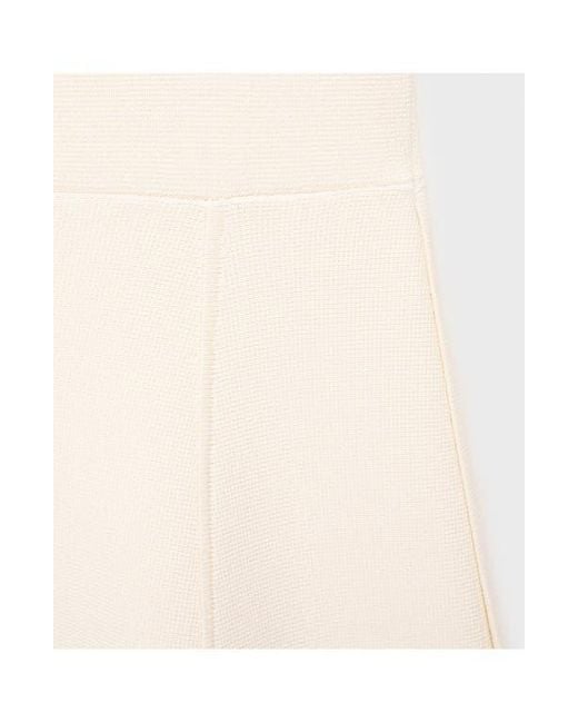 Mango White Domino Knit Fit & Flare Minidress