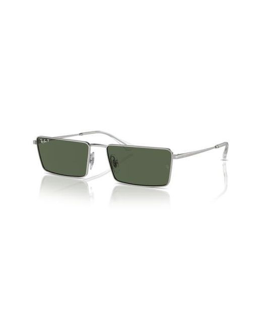 Ray-Ban Green Emy 56Mm Rectangular Sunglasses for men