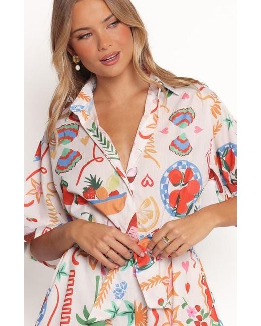 Petal & Pup Red Kellie Mixed Print Romper