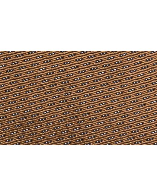 Canali Brown Neat Silk Tie for men