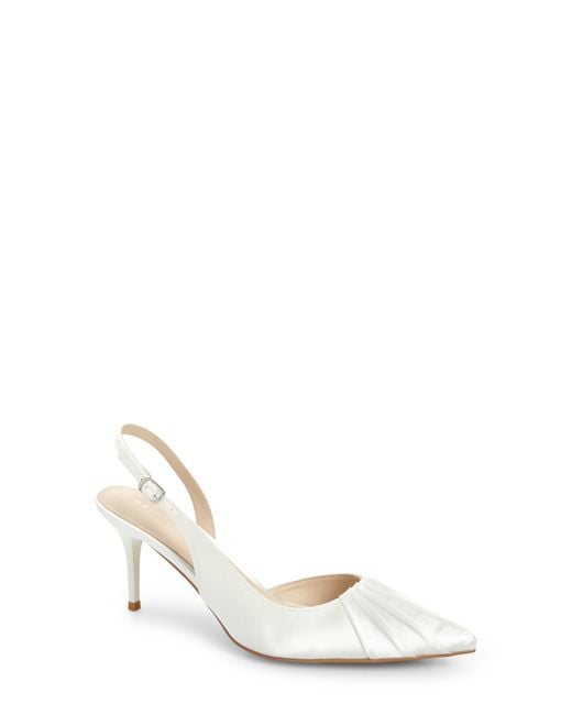 Reiss White Cecily Half D'orsay Pointed Toe Slingback Pump