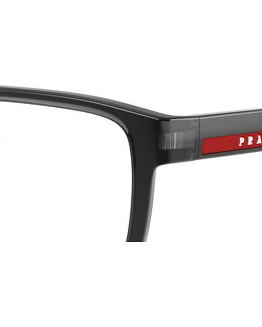 Prada Linea Rossa Brown 53Mm Pillow Optical Glasses for men