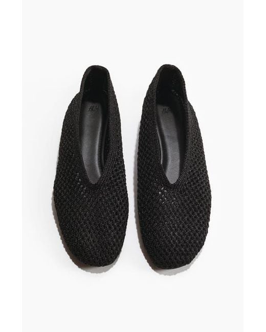H&M Black Braided Ballet Flats