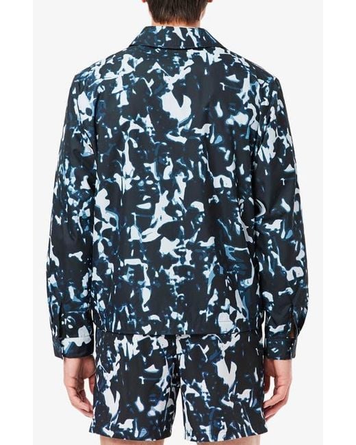 Lacoste Blue Elevated Tennis Water Repellent Zip Jacket for men