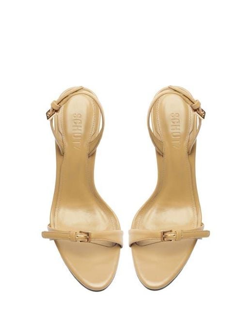 SCHUTZ SHOES Metallic Aurora Slingback Sandal