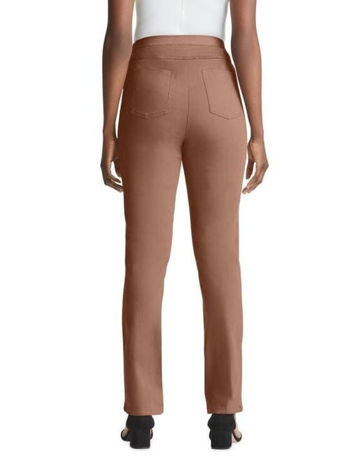 Jessica London Brown Stretch Denim Straight-Leg Jegging