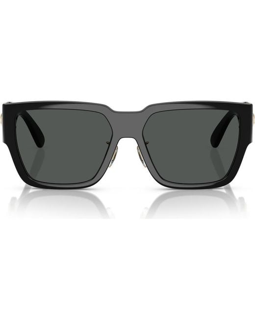 Versace Gray Biggie 57Mm Rectangular Sunglasses for men