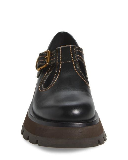 3.1 Phillip Lim Black Kate Lug Sole Mary Jane Loafer