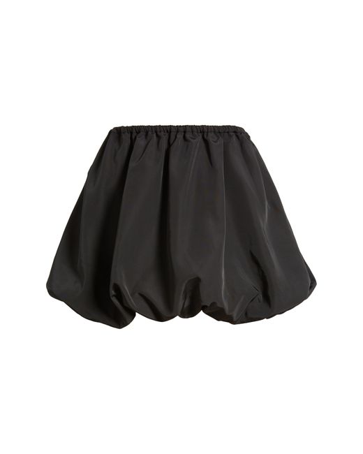 Open Edit Black Tafetta Bubble Skirt