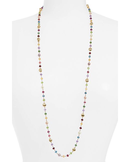 Marco Bicego White Africa Semiprecious Stone & Pearl Long Necklace