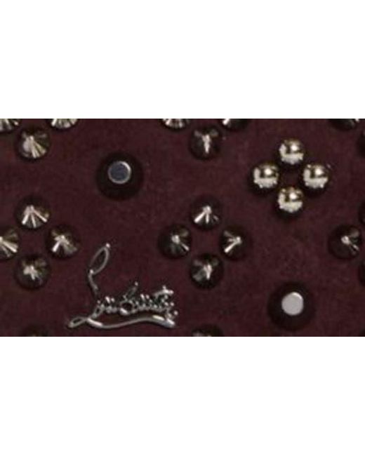 Christian Louboutin Brown Paloma Loubinthesky Suede Wallet On A Chain