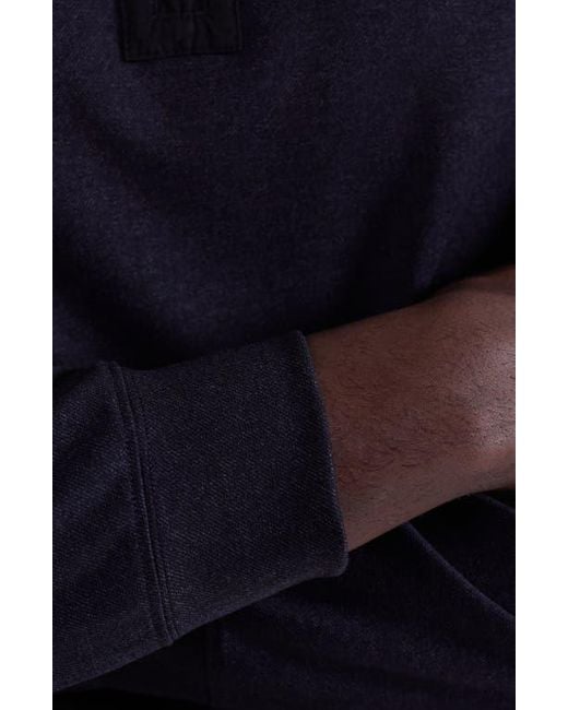 Bugatchi Blue Quarter Zip Pullover for men