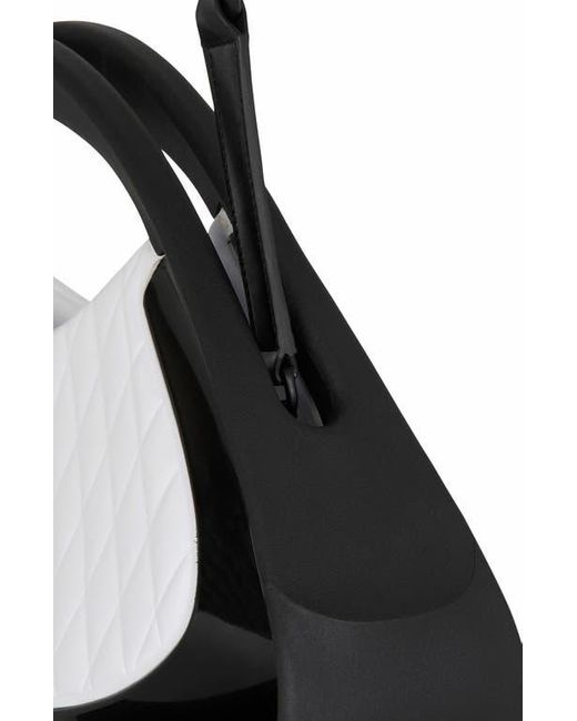 Balmain White Two-Tone Quilted Medium Jolie Madame Bag