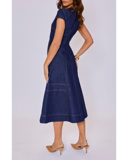 Vici Collection Margot Denim Midi Dress in Blue | Lyst Vici Collection Margot Denim Midi Dress in Blue | Lyst