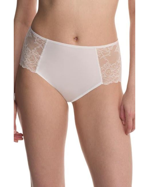 Natori White Statement Lace Full Brief