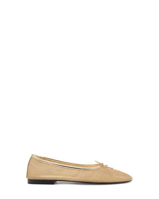 Mango Natural Mesh Ballerina Flat