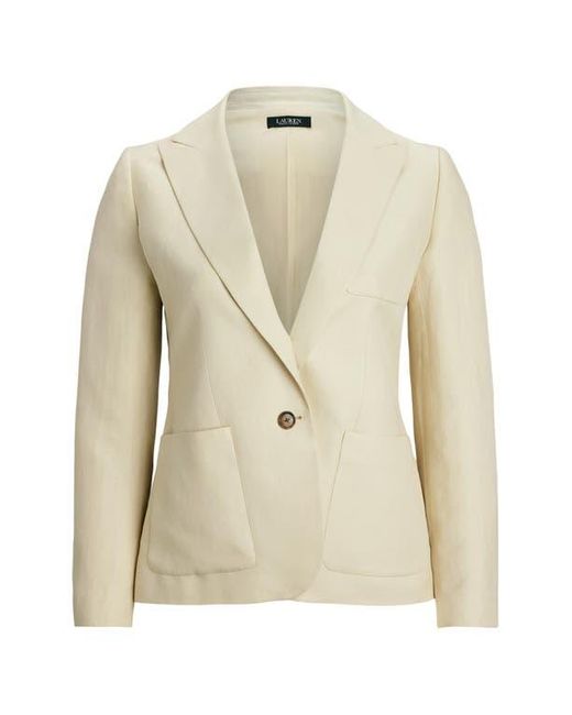 Ralph Lauren Natural Linen Blend Twill Blazer