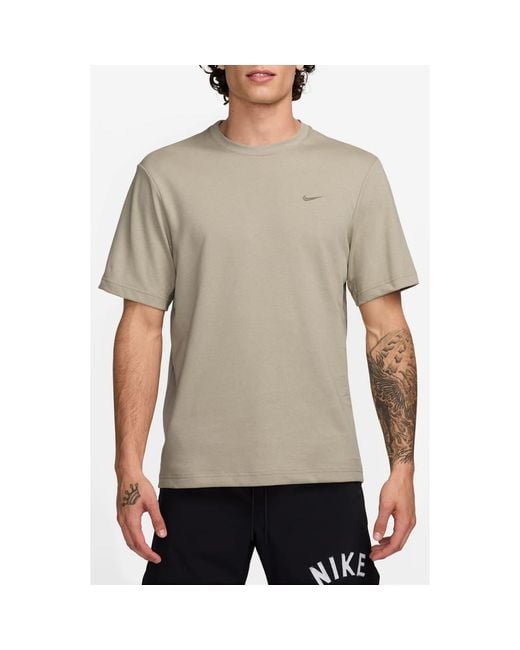 Nike Gray Primary Training Dri-Fit Short Sleeve T-Shirt for men
