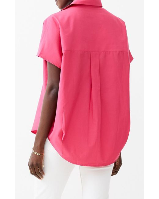 French Connection Pink Popover Poplin Shirt
