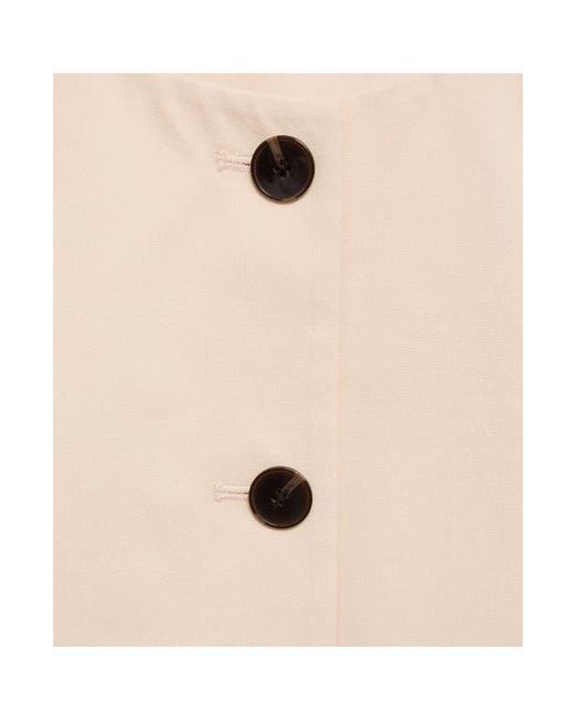 Mango Natural Button Cotton Crop Top