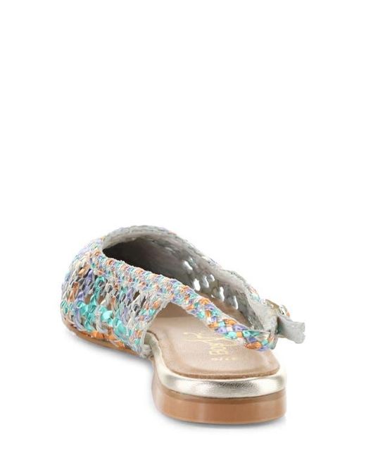 Bos. & Co. Blue Willow Slingback Cap Toe Flat