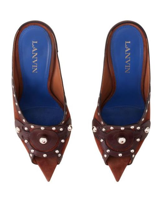 Lanvin Brown Eclipse Arch Heeled Mule