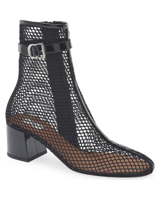Alaïa Black Fishnet Bootie