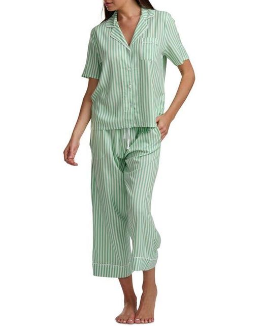 Splendid Green Notch Collar Pajamas