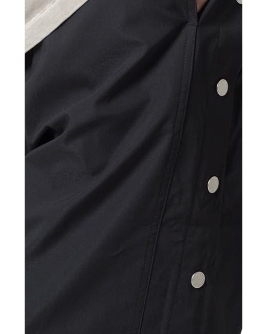 MNML Black Oversize Side Snap Nylon Pants for men